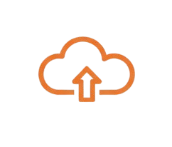 Ícone de uma nuvem, representando armazenamento em nuvem e colaboração online.